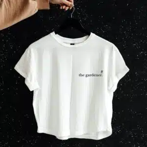 The Gardener White Cropped Tshirt