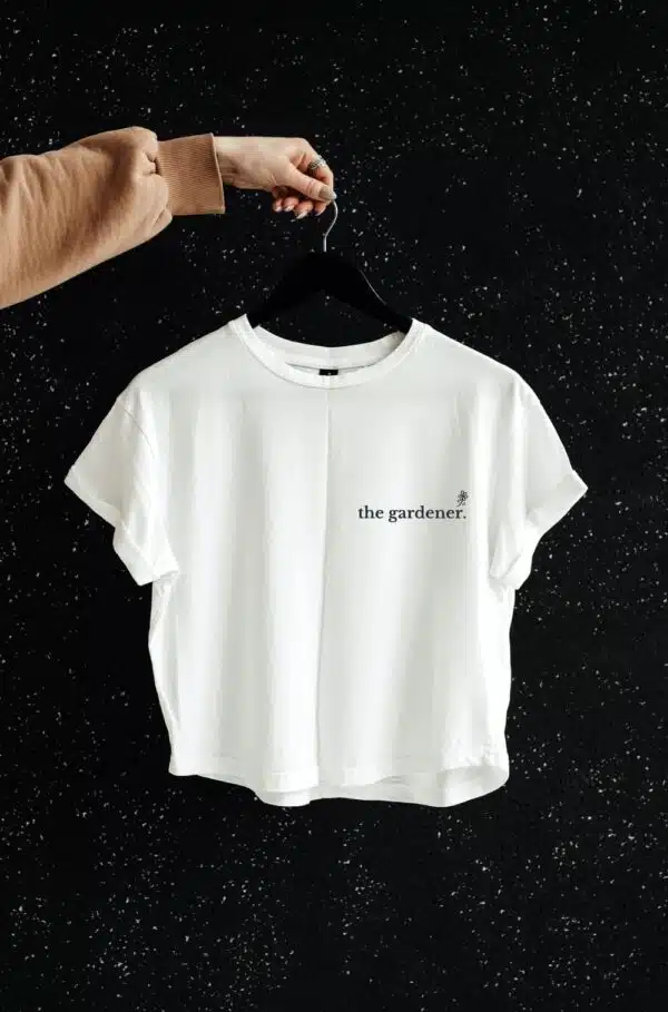 The Gardener White Cropped Tshirt